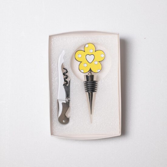 Margot Tappo + cavatappi fiore giallo